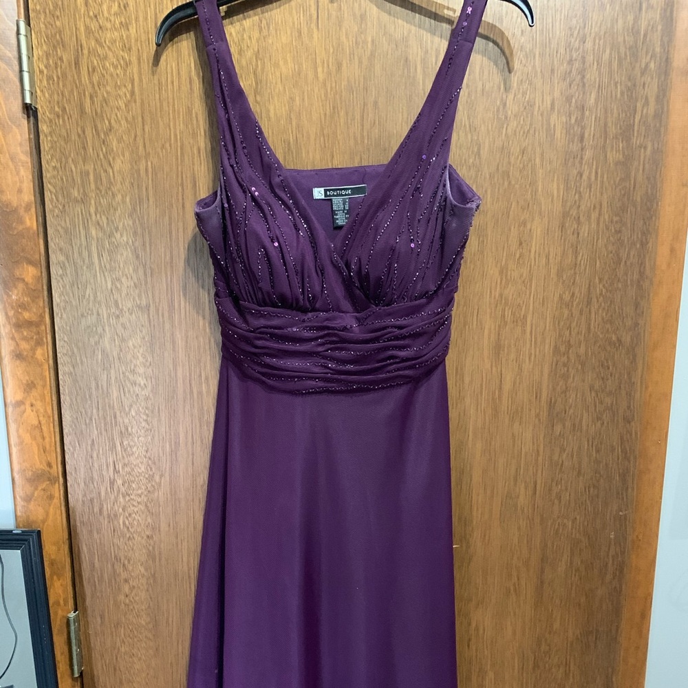 Purple sequin semi formal dress